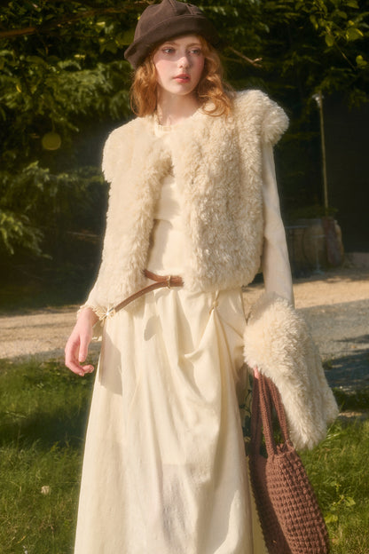Short Snow Velvet Cat Vest