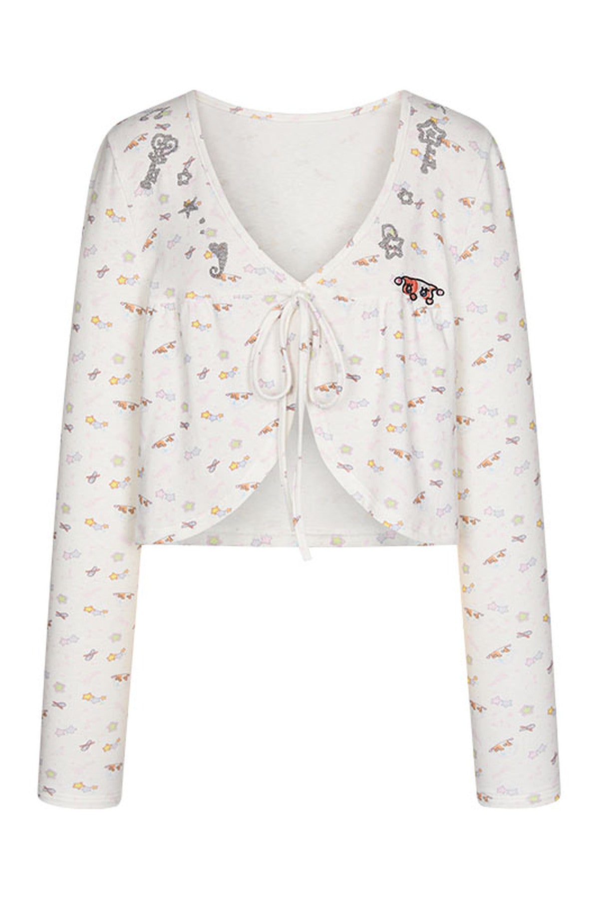 Snowflake Embroidered Cashmere Cardigan