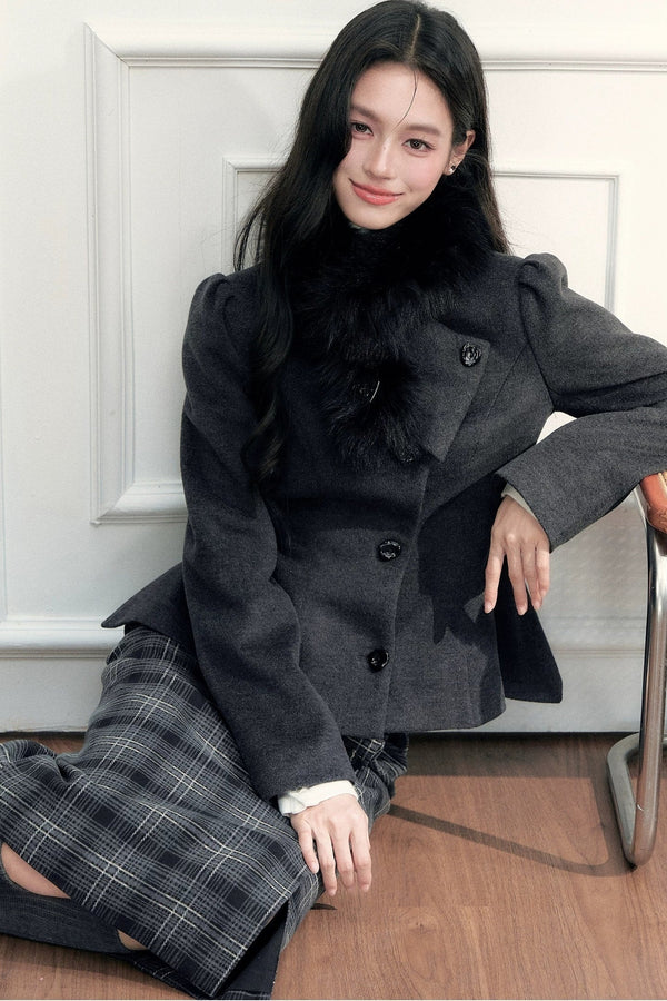 Short Faux Fur Scarf