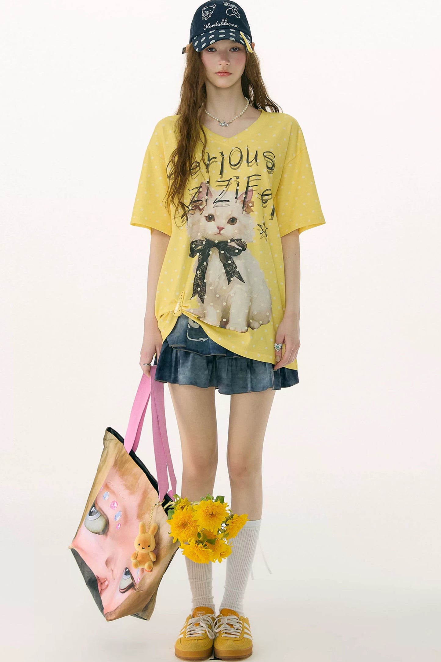 Misty Gray High-Waisted Skirt