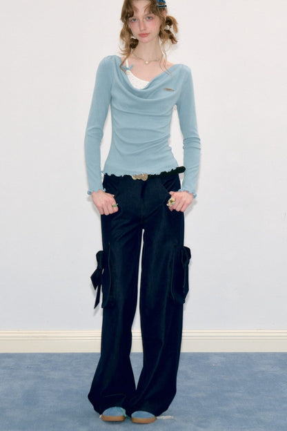 High-Waisted Wide-Leg Cargo Pants