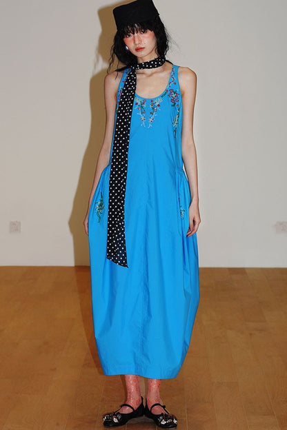 Heavy Beaded Cotton Dress