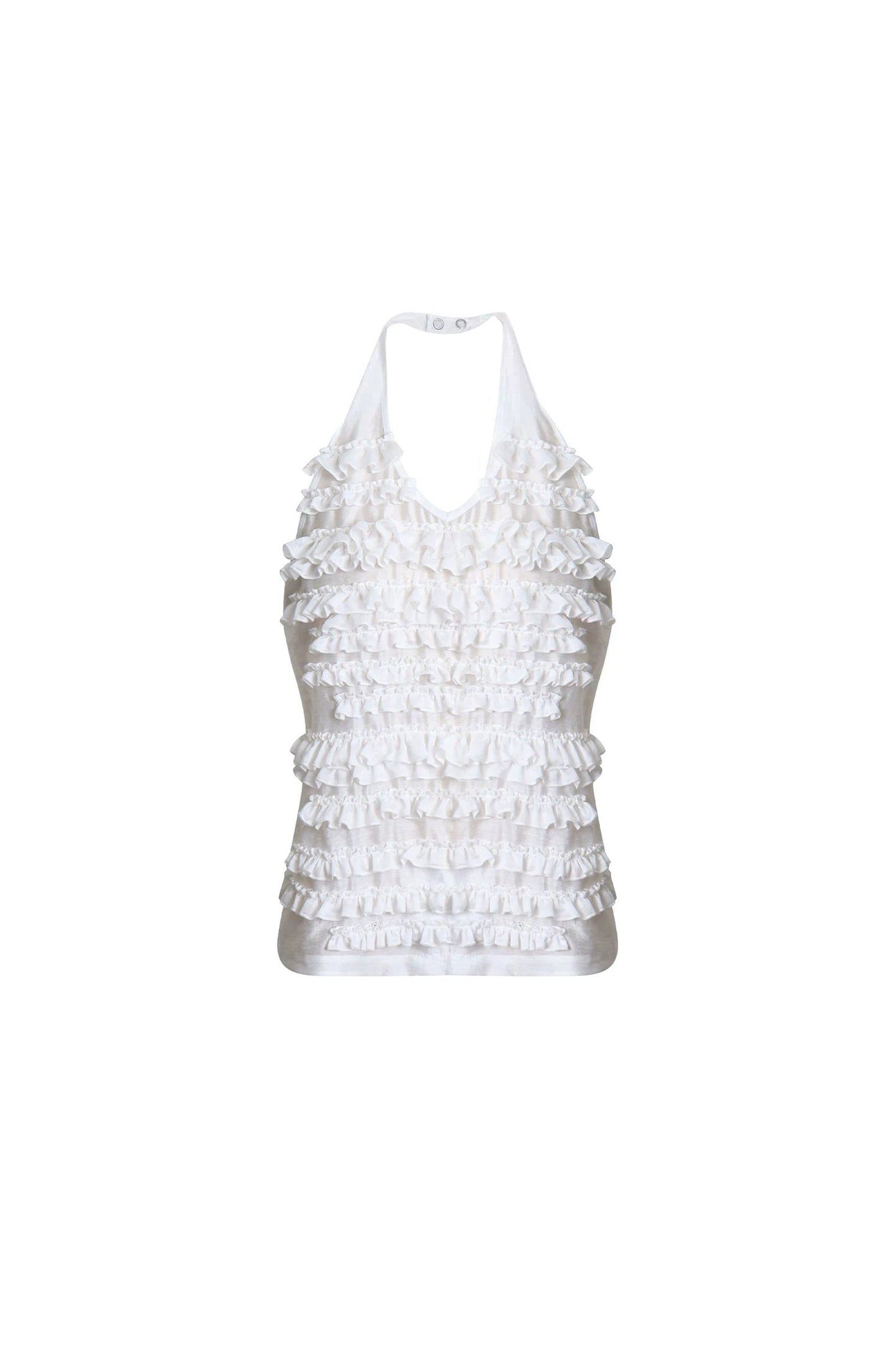 Lyocell Ruffle Halter Top