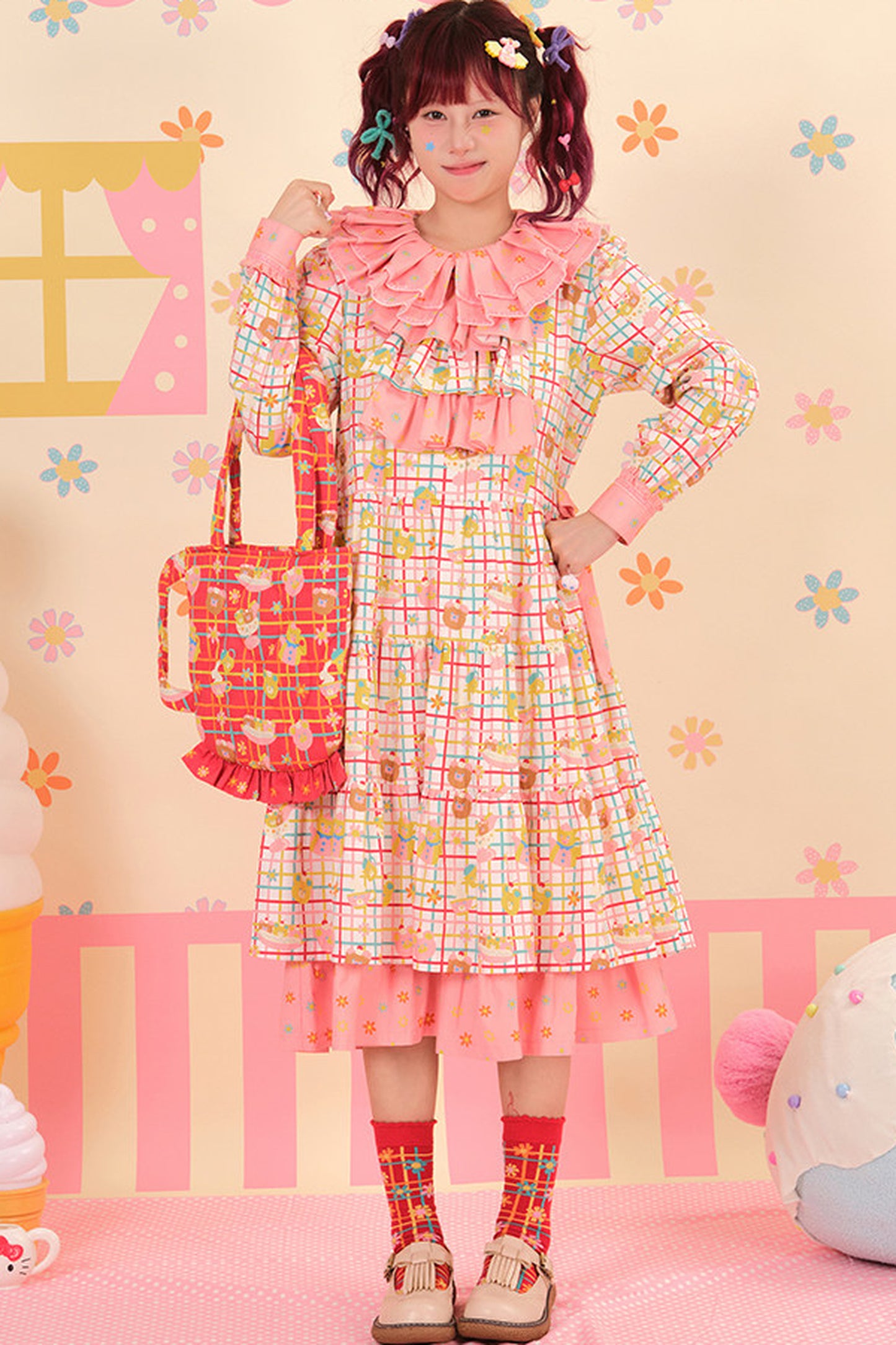 Showa Teacup Zipper Single Shoulder Bag