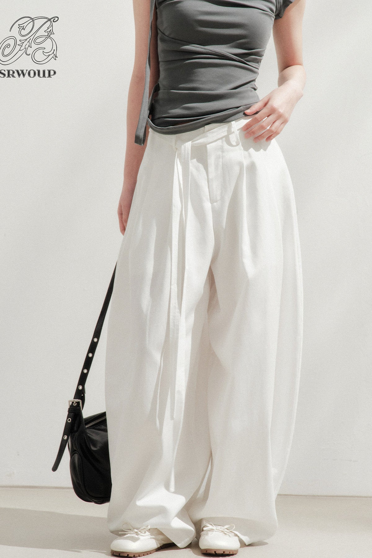 High-Waisted Tencel Wide-Leg Pants
