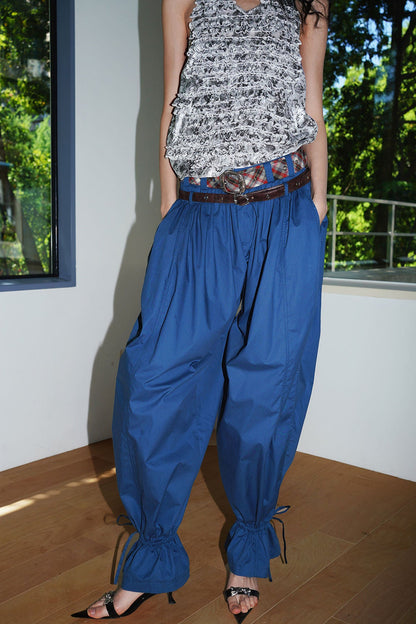 Retro Solid Color Balloon Pants