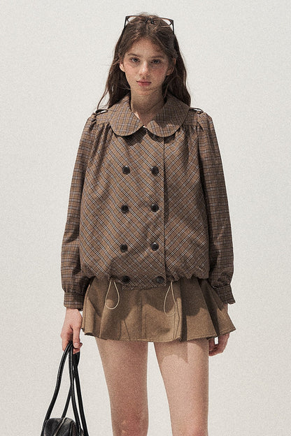 Polka Trench Coat and Skirt Set-Up