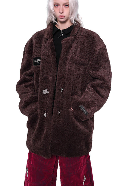 Caramel Suede Oversized Silhouette Jacket