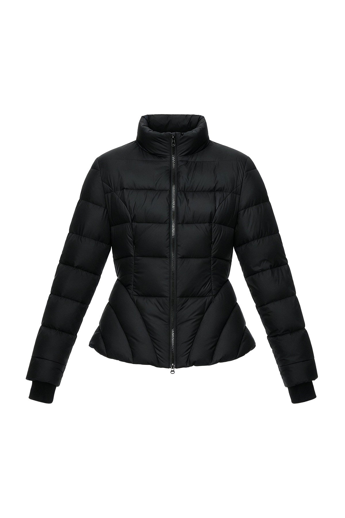 Kurze weiße Daunenjacke mit Entendaunen