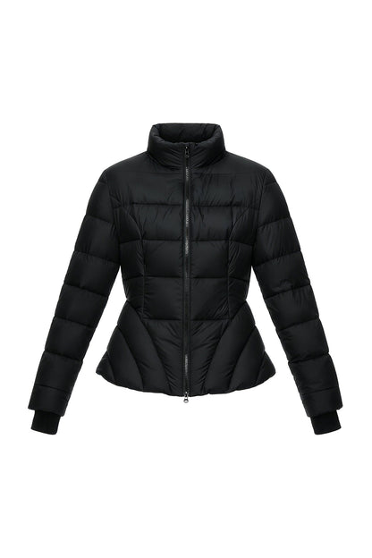Kurze weiße Daunenjacke mit Entendaunen