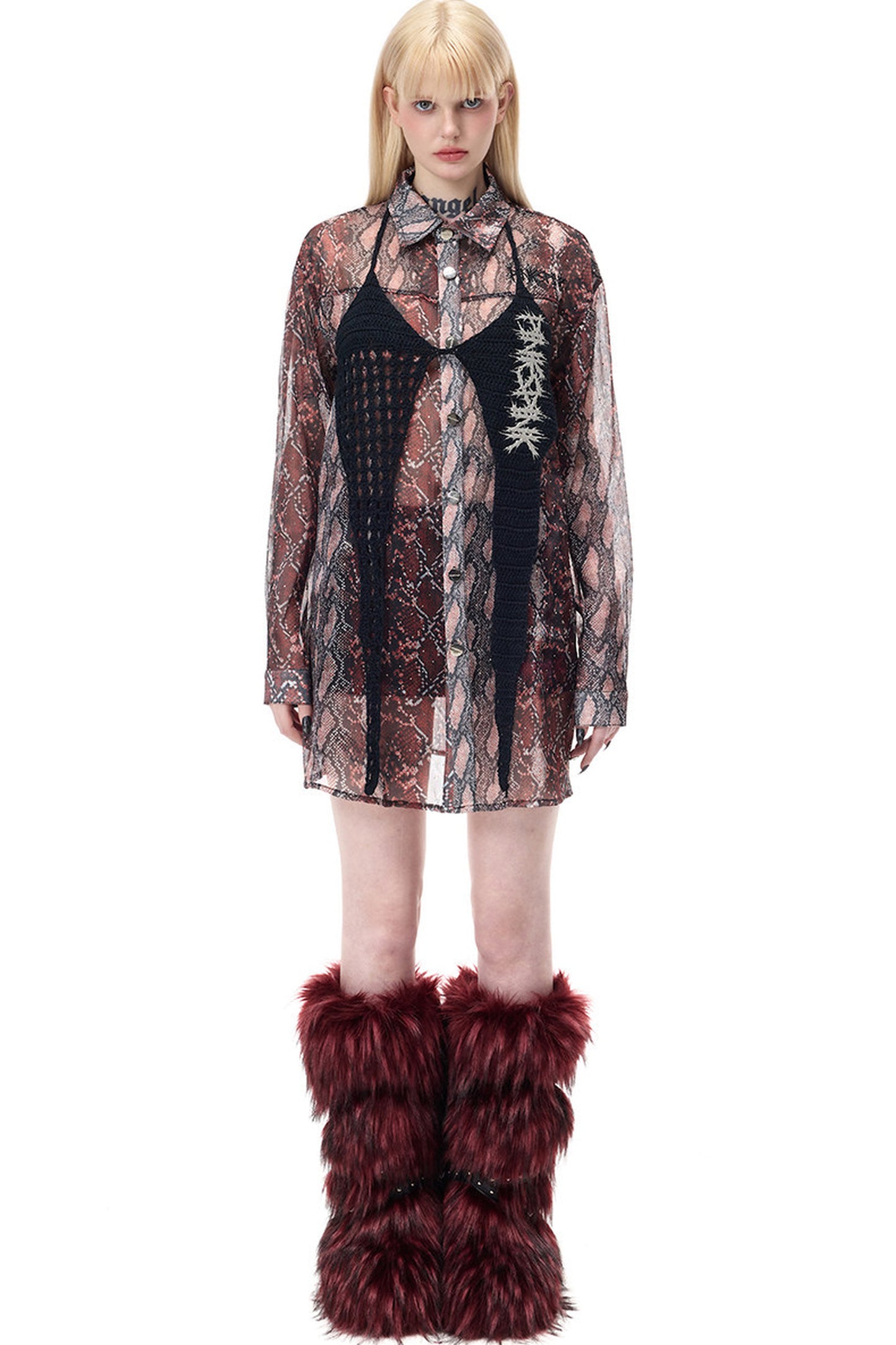 Four-Pointed Star Embroidered Top