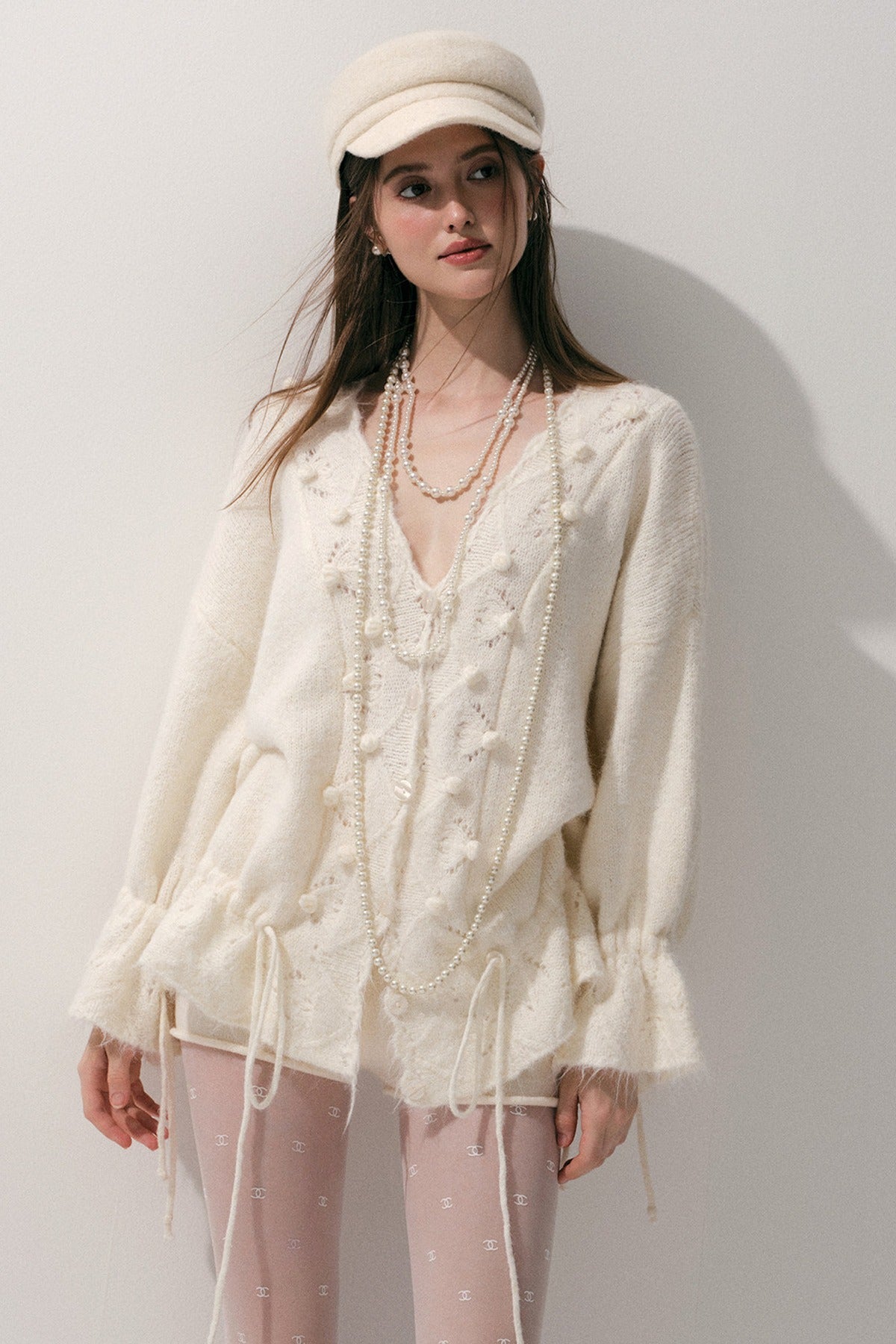 Loose Crochet Knit Shorts