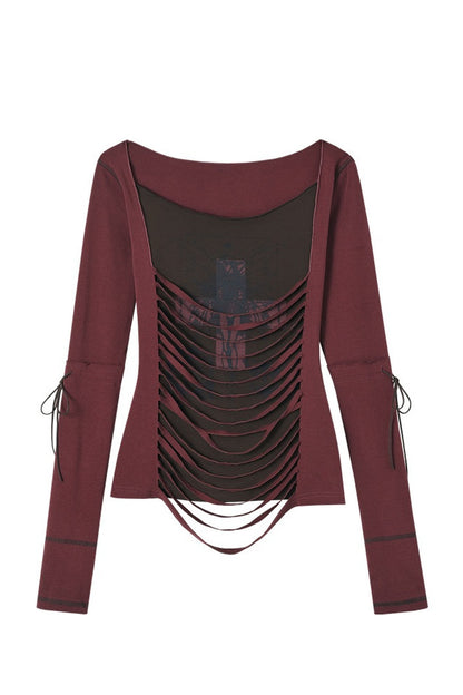 Reversible Striped Knit T-Shirt