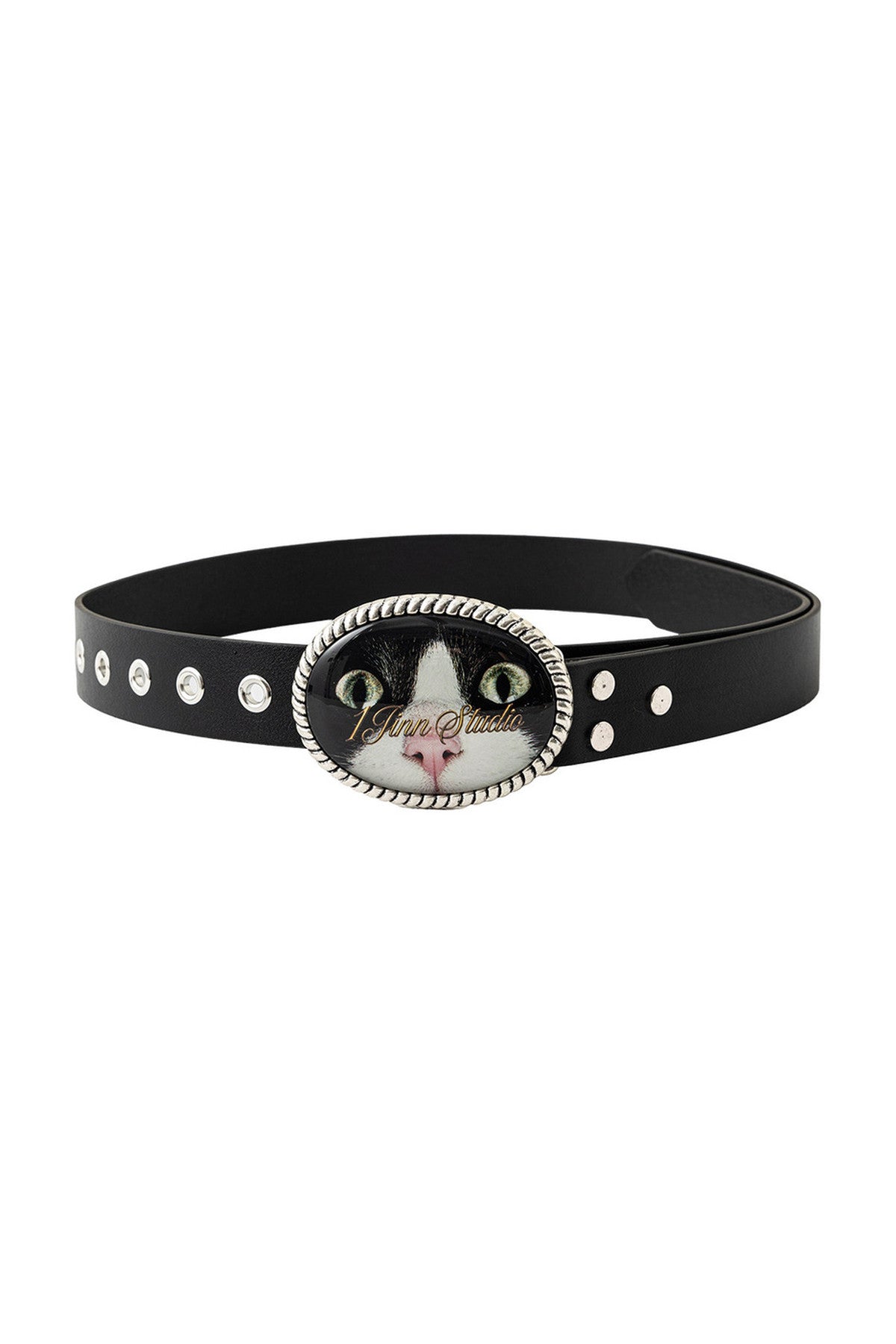 Cat Print Metal Buckle Belt