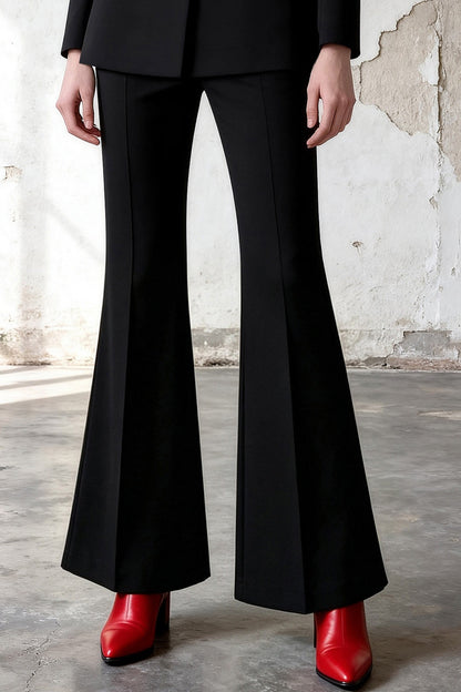 Diamond Button Blazer Flared Pants Set