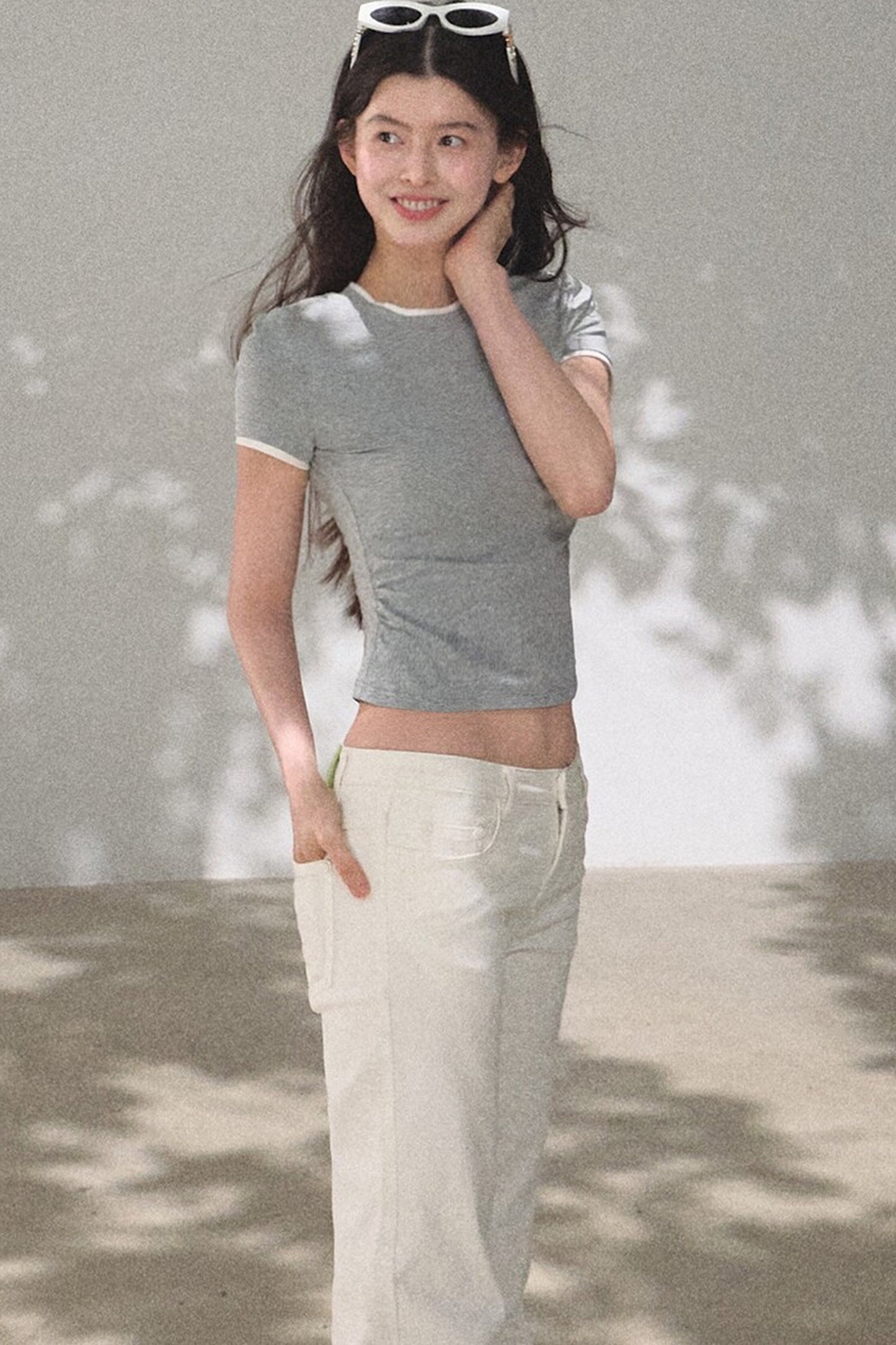 Color-Block Embroidered Summer Top