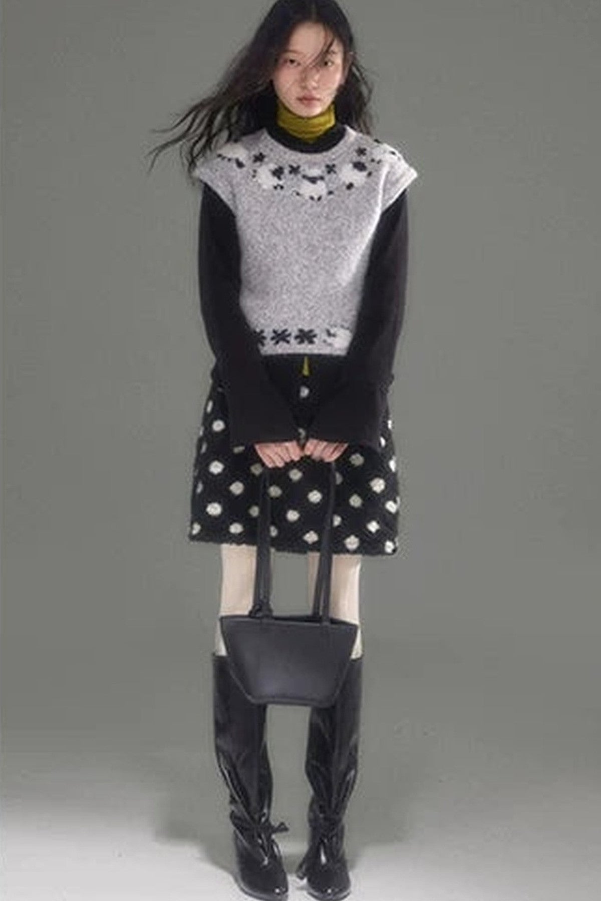 Sheep Jacquard Knitted Sweater Vest