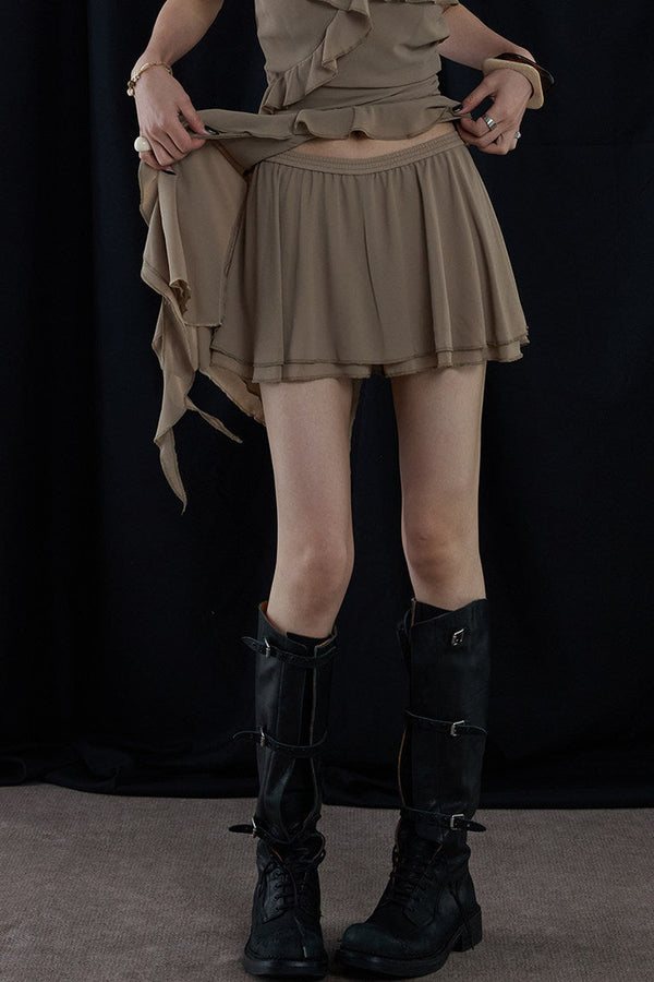 Romantic Retro Asymmetrical Skirt Set-Up