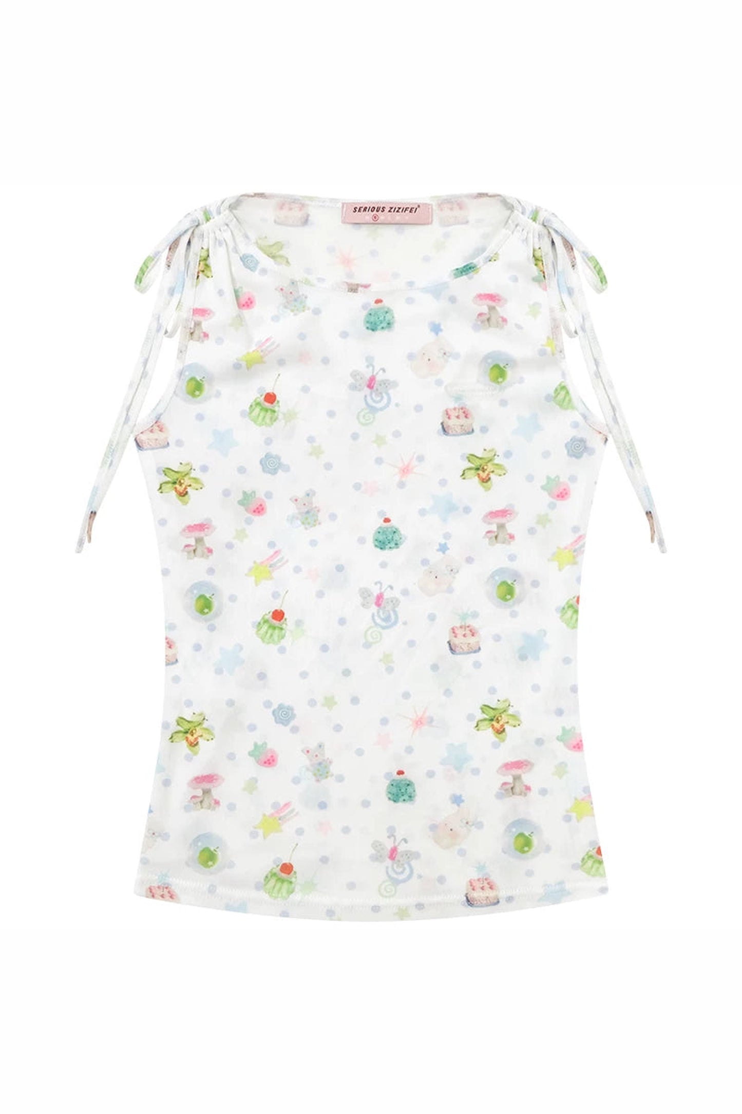 Polka Dot Off-Shoulder Vest