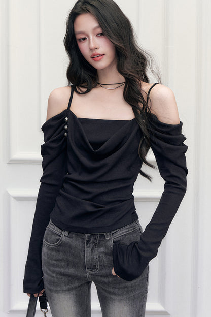 Layered-Look Off-Shoulder Top