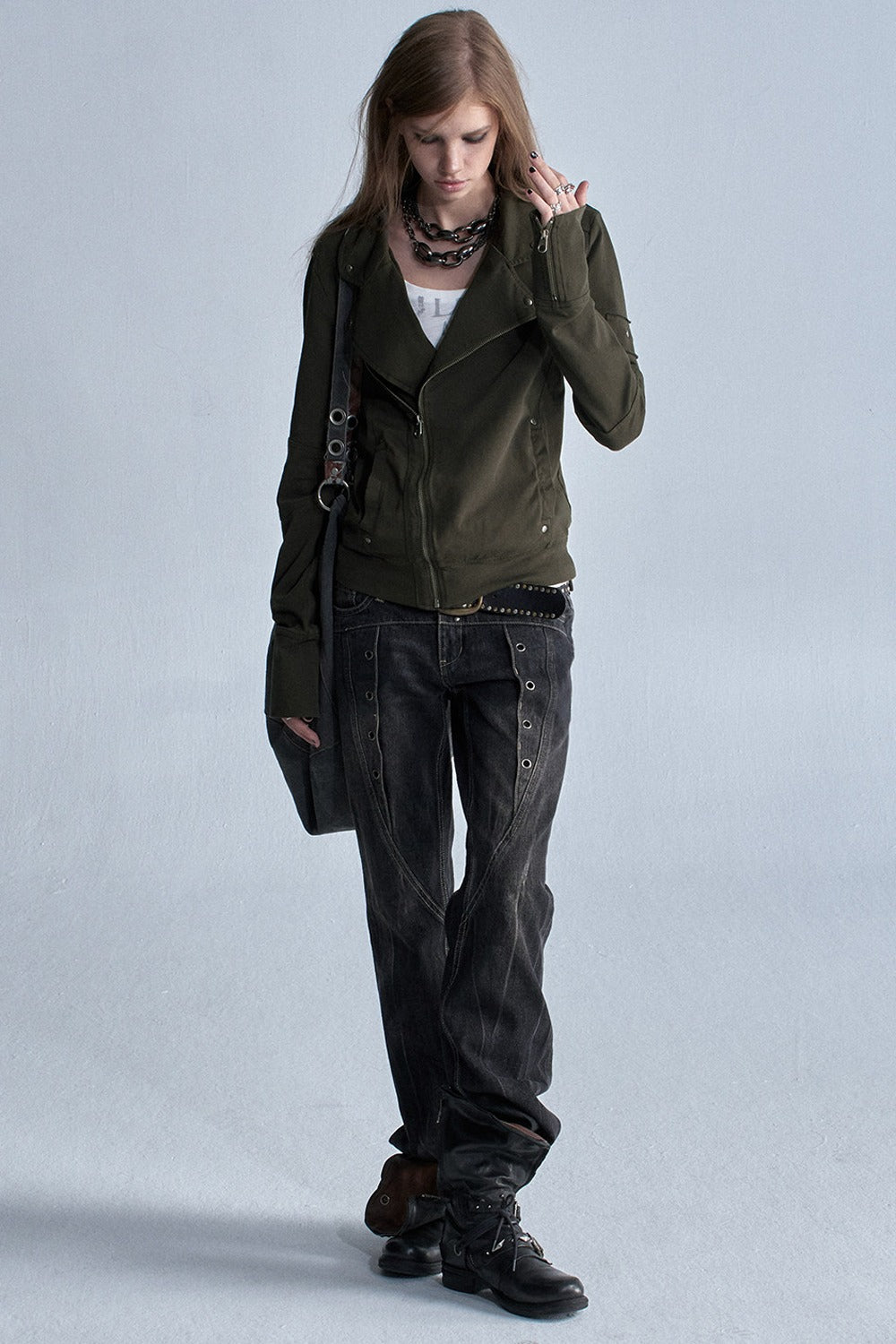 Washed Punk Rivet Jacket