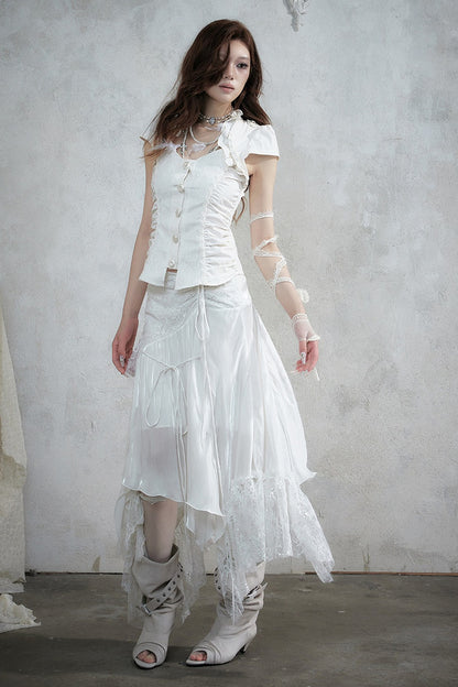Romantic Lace Chiffon Skirt