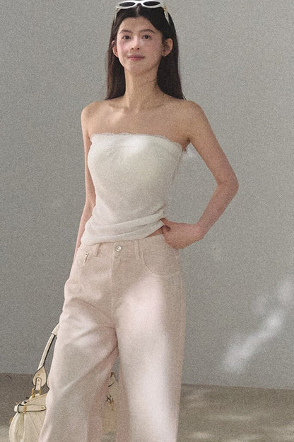 Linen Lace Off-Shoulder Top