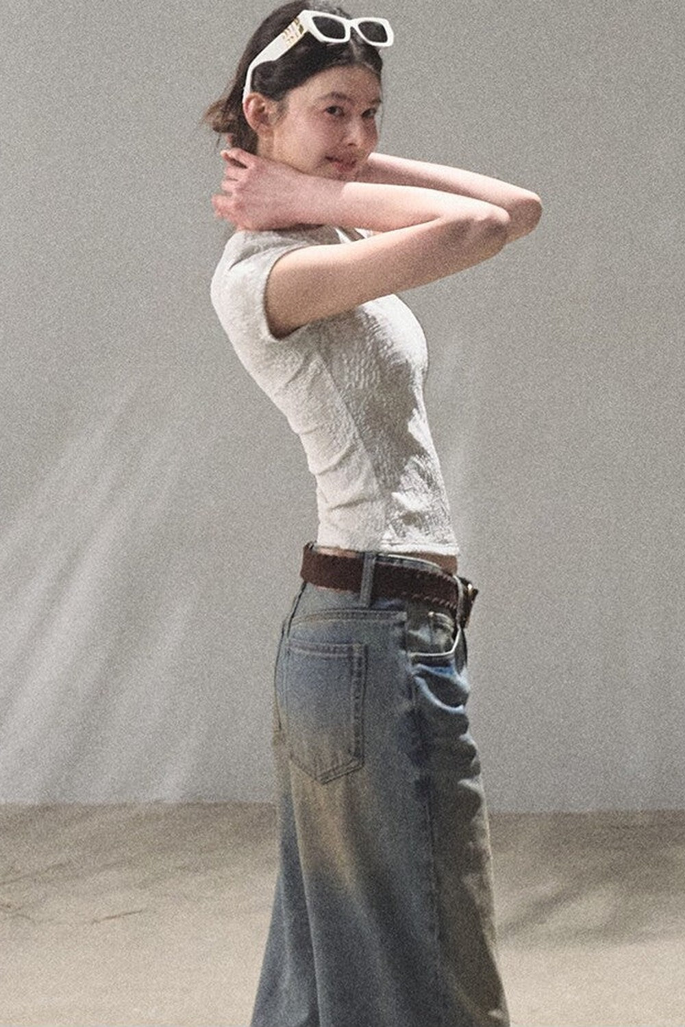 Lace Splice Short Sleeve Top