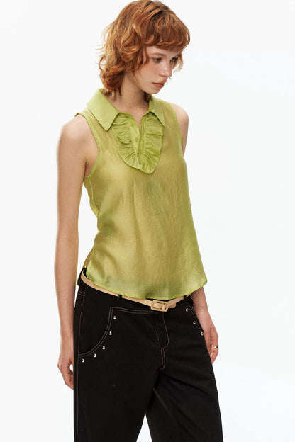 Fruit Green Lace Vest
