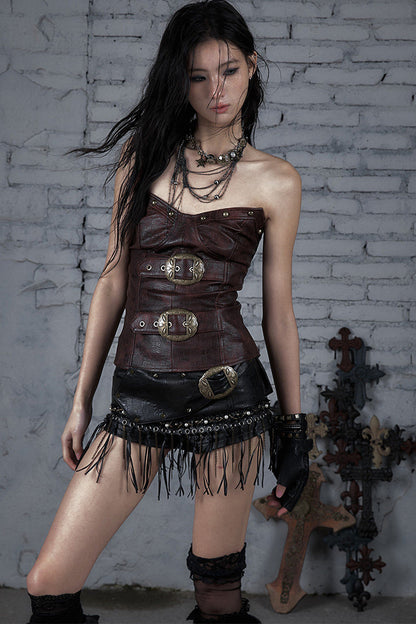 Punk Rock Chain Fringe Shorts
