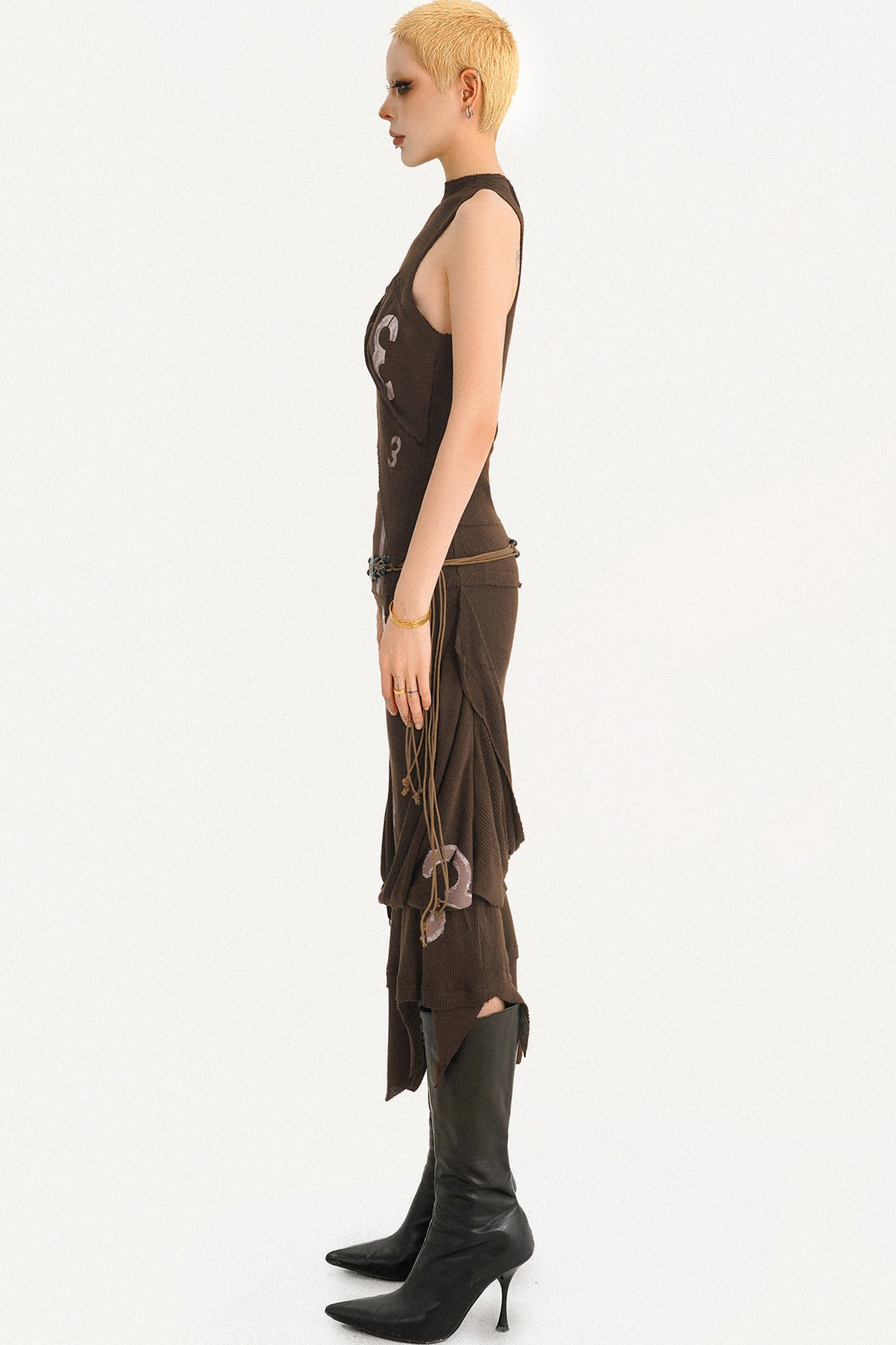 90s Cutout Knit Vest and Skirt Set-Up