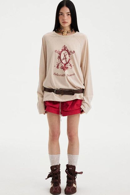 Retro Magic Mirror Patch Embroidery Tee