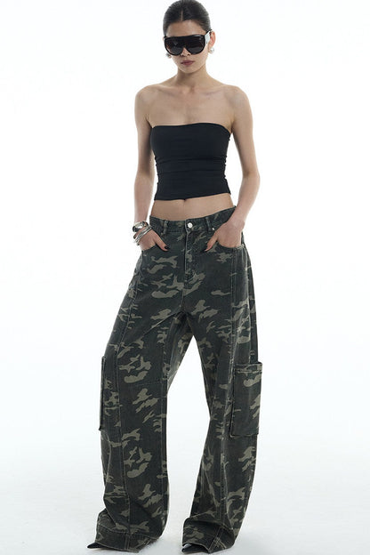 Pantaloni cargo scimitarra mimetici