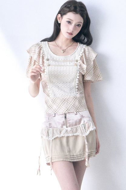 Forgotten Prayer Knitted Patchwork Top