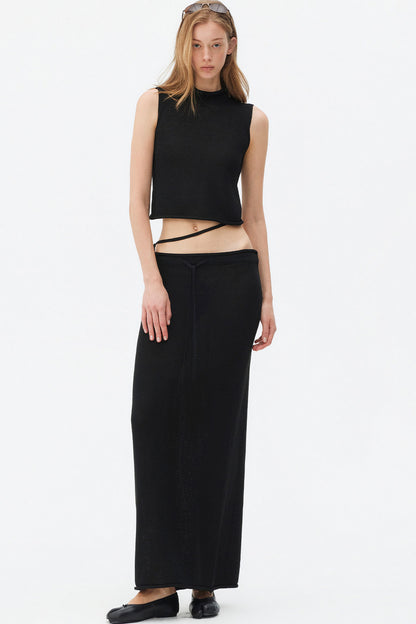 Wool Linen Knit Tank and Skirt Set-Up