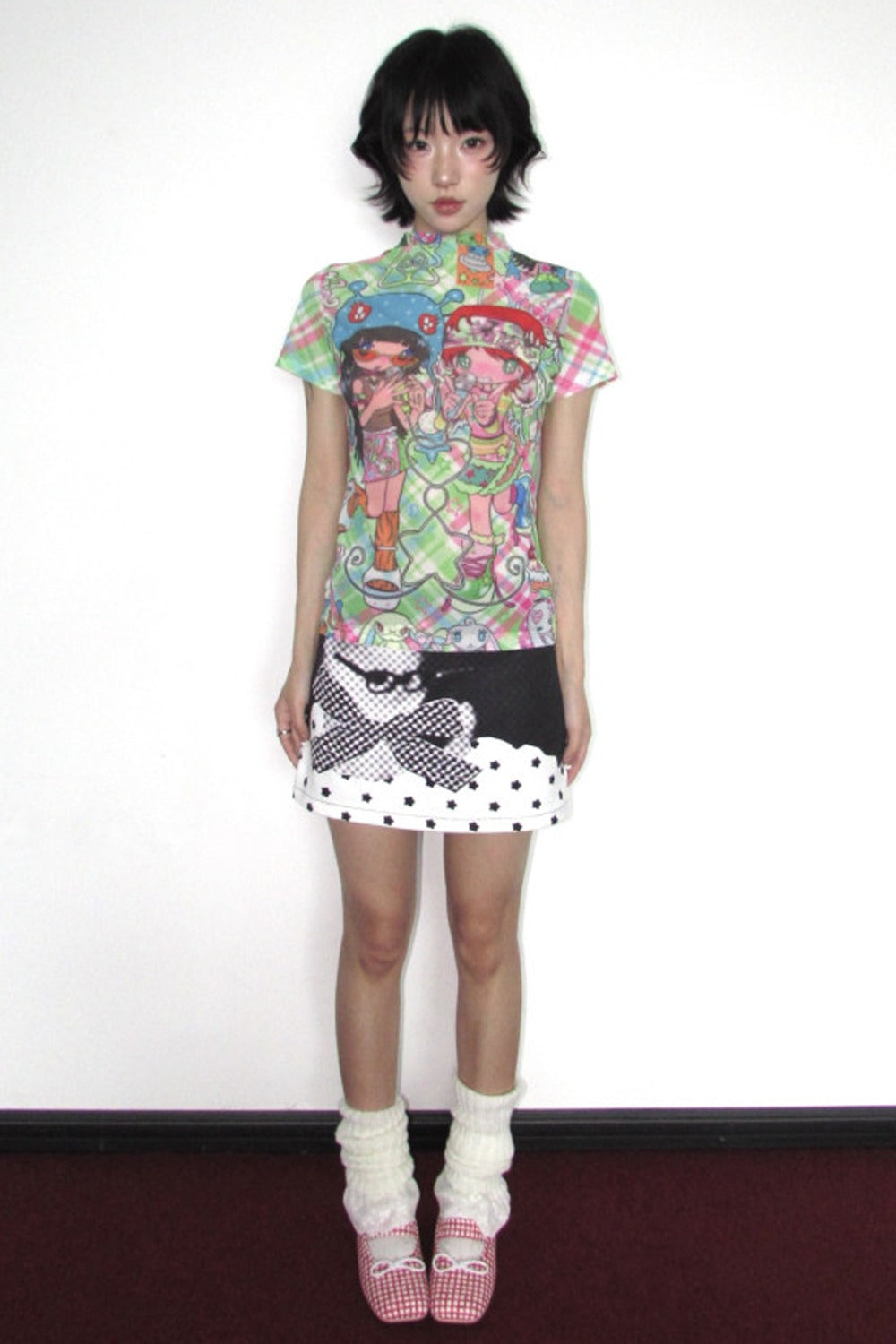 Cat Star Polka Dot Skirt