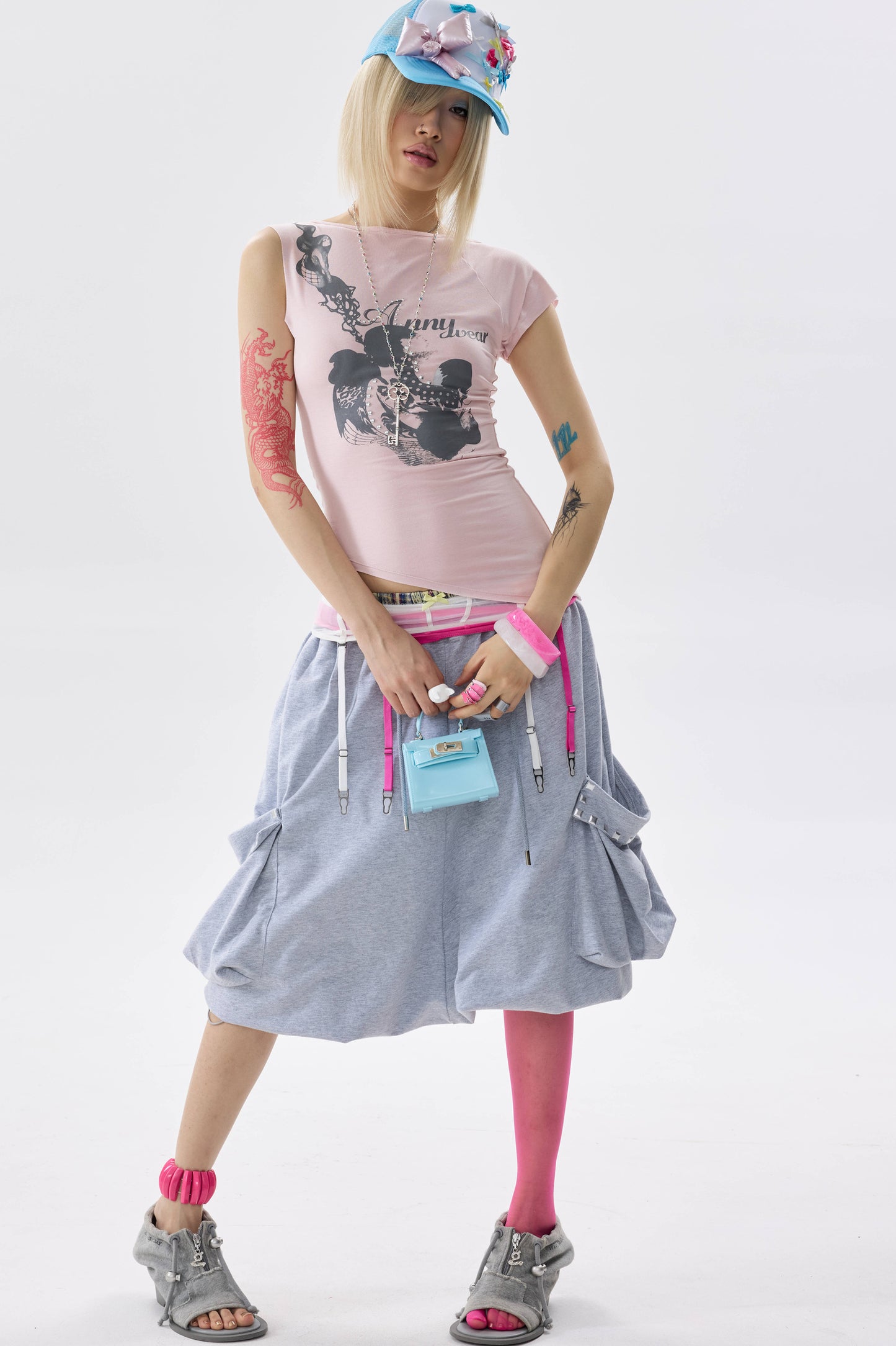 Asymmetrical Rhinestone T-Shirt