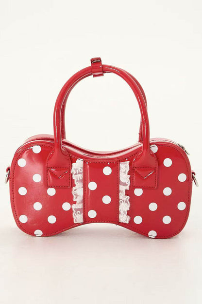 Polka Dot Bow Lace Handbag