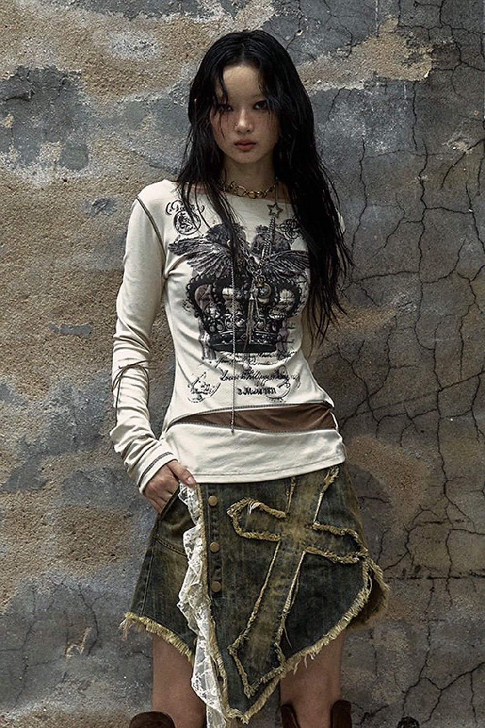 Reversible Striped Knit T-Shirt