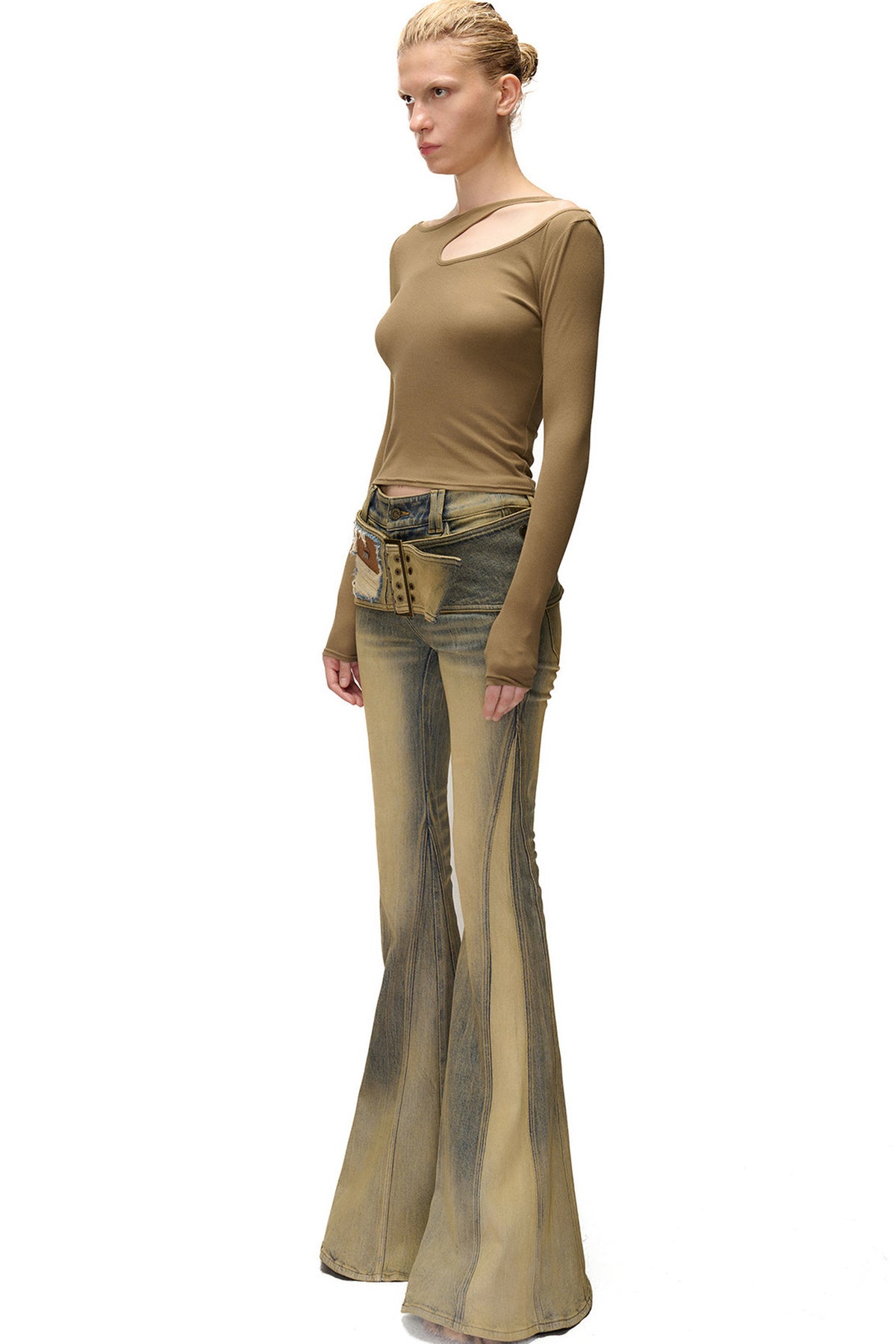 Long Sleeve Hollow Neck Base Layer T-Shirt