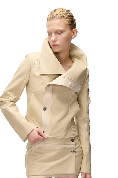 Shadow Catching Motorcycle PU Leather Jacket