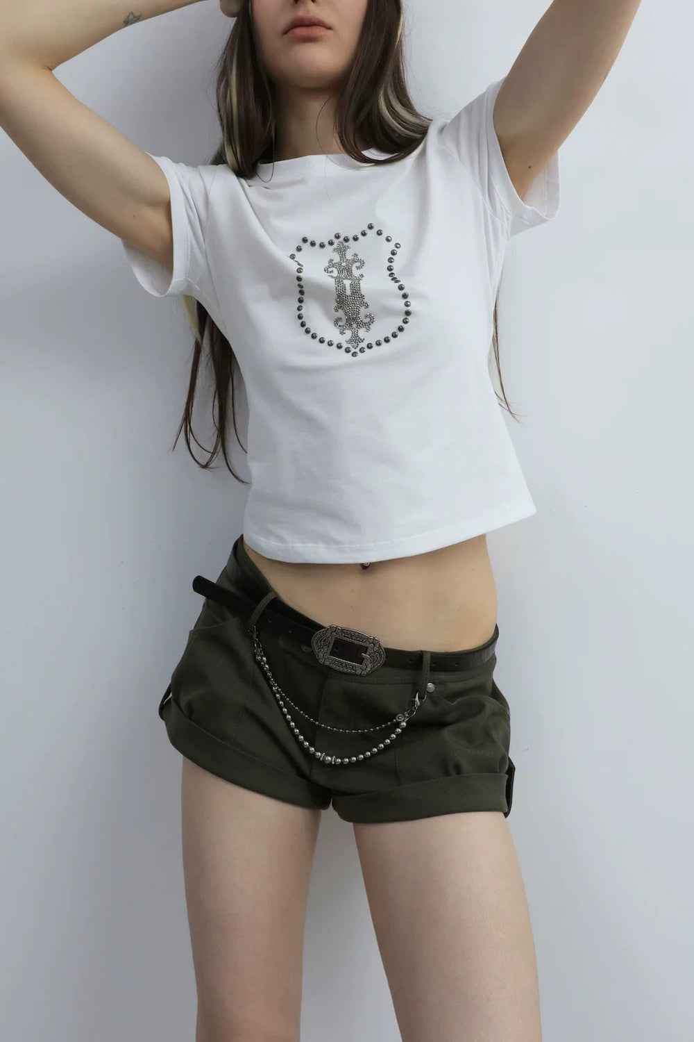 Retro Low-Rise Mini Anzugshorts