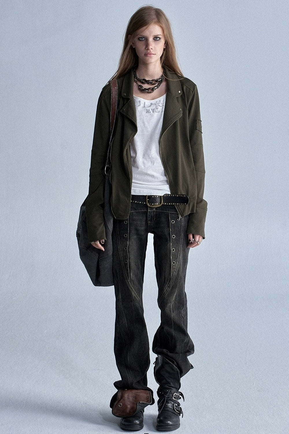 Washed Punk Rivet Jacket