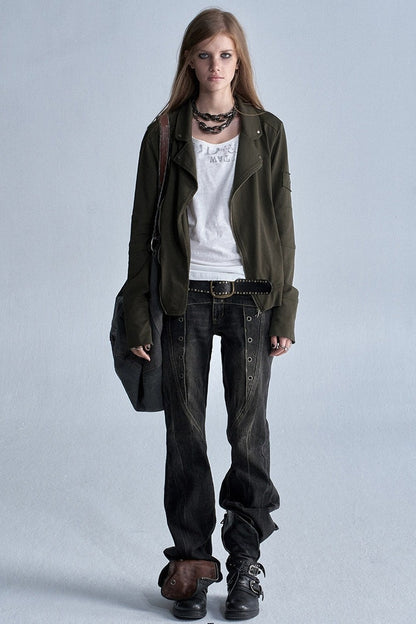 Washed Punk Rivet Jacket