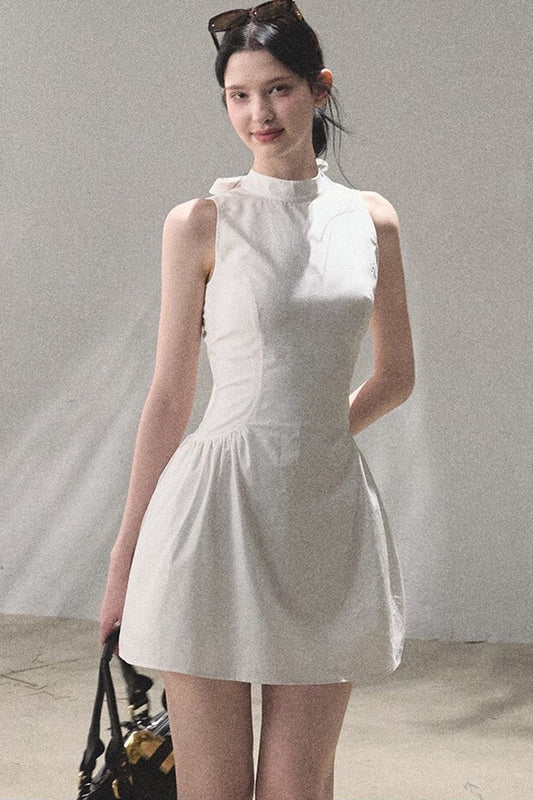 Vanilla Lyocell Halter Dress