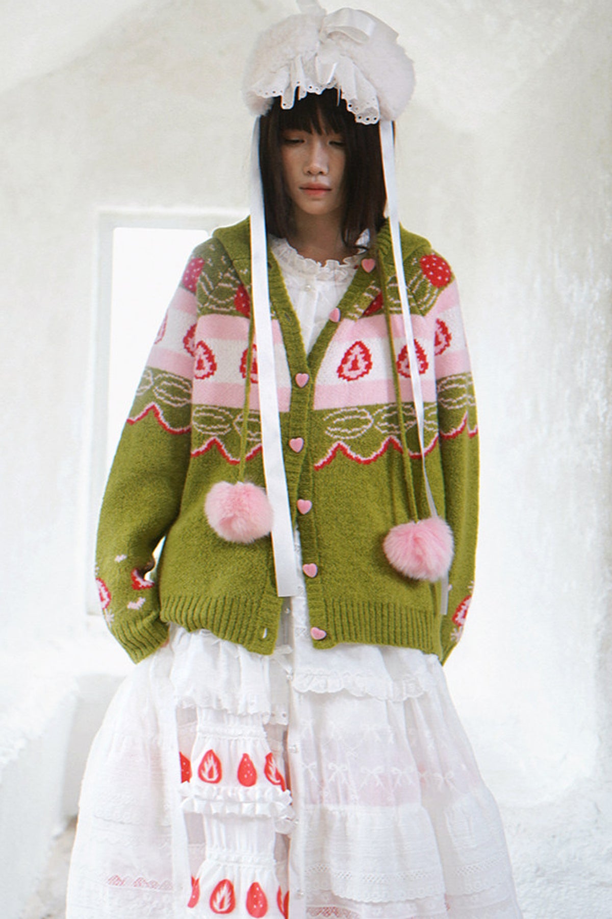 Strawberry Matcha Fair Isle Cardigan