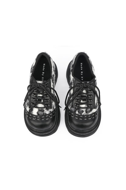 Cow Leopard Print Platform Shoes
