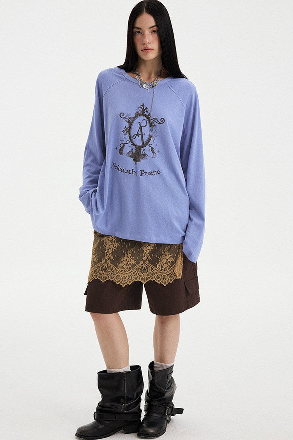 Retro Magic Mirror Patch Embroidery Tee