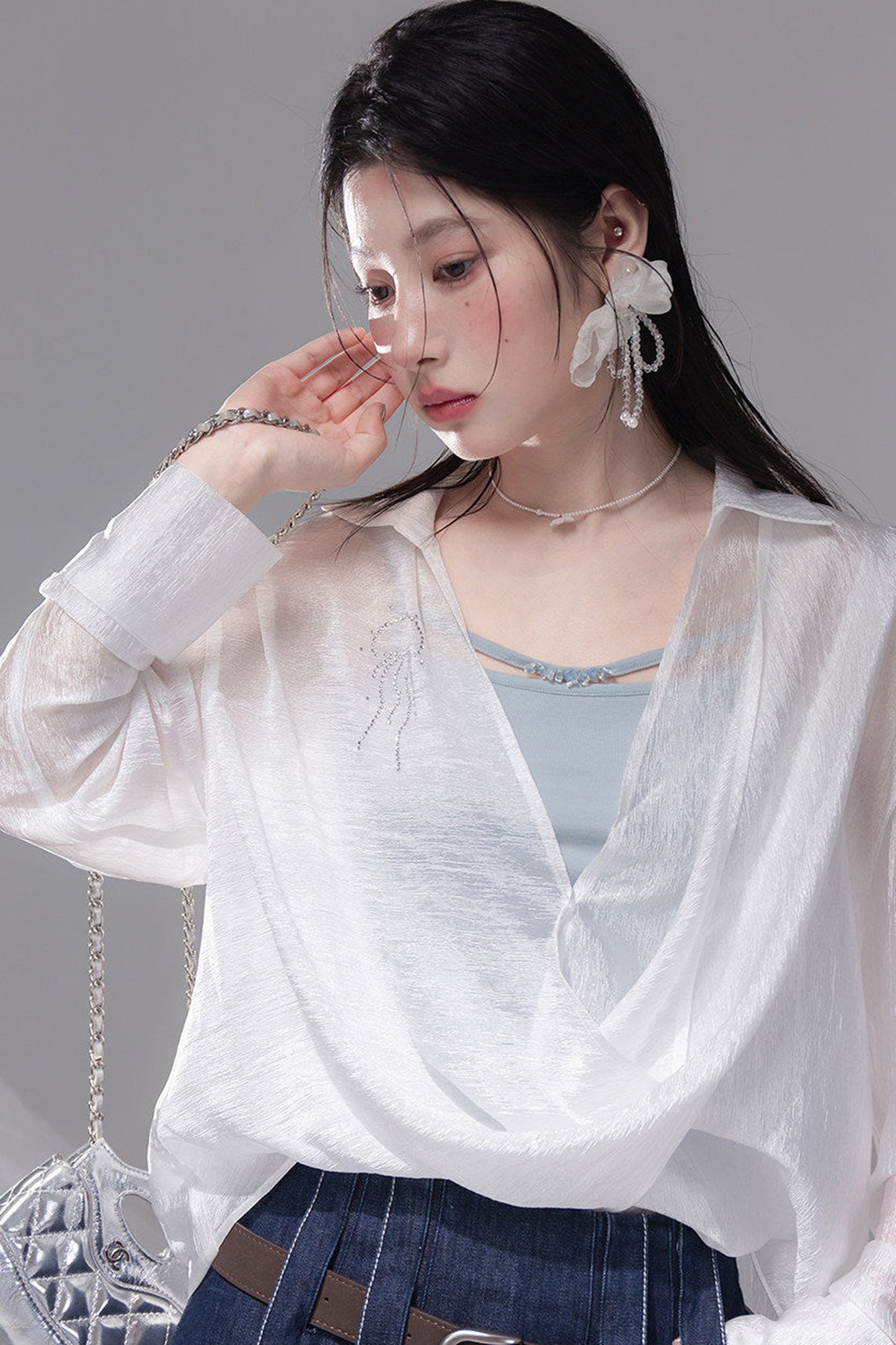 Flowing Irregular Knit Vest Set