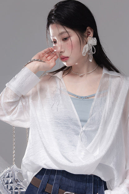 Flowing Irregular Knit Vest Set